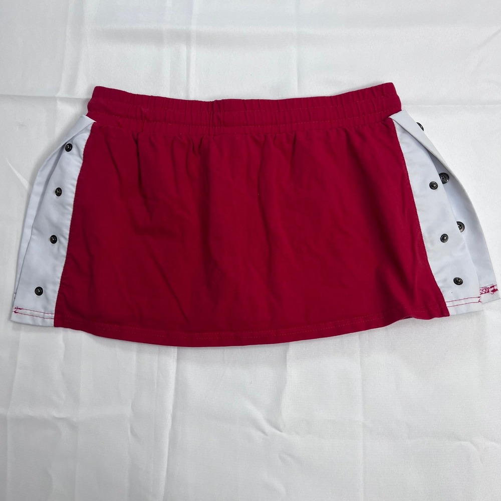 NFL Ultra Game Kansas City Chiefs Skort Large Red White Snap Side Mini Skirt - Picture 2 of 10